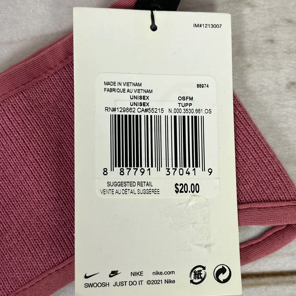 Nike Fleece Lined Headband Rose Pink Unisex OSFM Ear Warmer